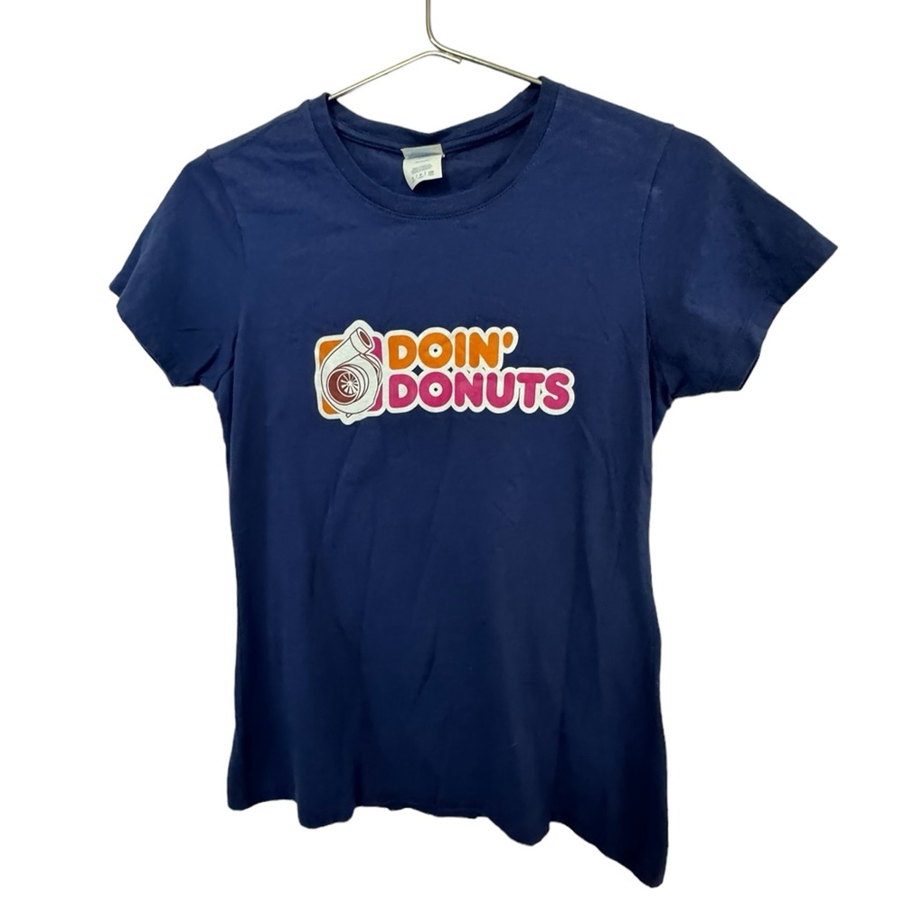 Retro Doin Donuts Dunkin Spoof Auto Racing Women’s S T-Shirt MINTY